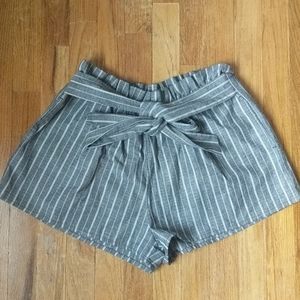 Striped Paperbag Shorts
